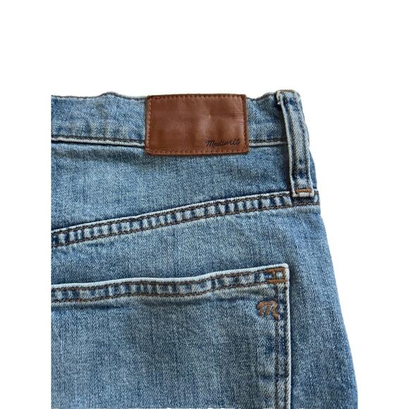 Madewell Jeans Womens 28T Hi-Rise Slim Boy Two Tone Denim Ankle Distressed Boho - Picture 7 of 13